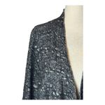 Eileen Fisher  Sweater Women 1X Black Gray Textured Knit Open Front Cardigan Photo 4