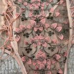 SheIn : Embroidered Floral Mesh Lace Body Suit Photo 6