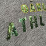 PINK - Victoria's Secret  Oakland A's Gray Green Sequin Hoodie Sweater Small Photo 3