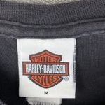 Harley Davidson Black Vintage Long Sleeve Embellished Pensacola FL Tee T Shirt M Photo 4