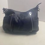 HESHE Women’s Pebble Leather Blue Designer Tote Shoulder Bag 11.5X4X8 Photo 8