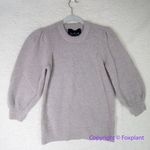 New! DESIGNER REMIX CHARLOTTE ESKILDSEN tyler Short Sleeve Wool Blend Sweater Gray Photo 1