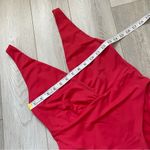 ZARA  Accessories Plunge Low Back One Piece Swimsuit Red (Medium) Photo 1