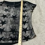 Y2K Skinny Minnie Womens Star Print T Shirt Top Black Tan Casual Short Sleeve S Photo 4