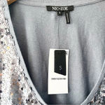 Nic+Zoe NWT  Twinkle Night knit tank Scoop Neck Sequin Front Size Small Photo 2