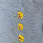 Brandy Melville , Light Blue, Baby, T Cropped Short Sleeve Embroidered Flowers Photo 2