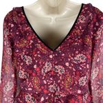 Cupcake and Cashmere Mixed Floral Printed Mini Dress Red Velvet Size 0 Photo 7