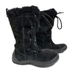 The North Face Primaloft Womens Fur Leather Mid Lace Up Snow Boots Black SZ 8.5 Photo 0