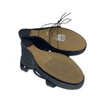 EXPRESS NWT Wedge Sandals 10 Womens Black Faux Suede Open Toe Ankle Modern Chic Photo 4