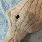 Aerie  Tan Rib Knit Scoop Neck Long Sleeve Sweater Fall Winter Cozycore Size XXS Photo 8