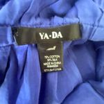 Ya Da Tunic Dress Top Small Blue Ruffled Neckline Lined Cotton Silk Dolm… Photo 10