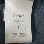 Maje 100% Linen V-Neck Womens Beach Blue Tank Top Size XS Lightweight Breathable Photo 8