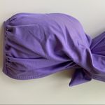 ABS Allen Schwartz  Purple Twist Strapless Bikini Top Size 4 Photo 2