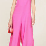 Adam Lippes Jumpsuit Womens 6 Pink Twill Wide Leg Tie Back‎ Barbiecore Photo 0