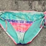 Catalina  Women's Pink Blue Halter Bikini Swimsuit Set Tie Dye Full Coverage Sz M Photo 0