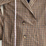 Madewell  Brown Plaid Double-Breasted Blazer Photo 8