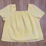 Copper Key  Yellow Gingham Blouse Photo 0