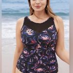 NW!Mesh insert Floral Swimsuit Size 14 Photo 3