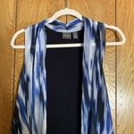 Chico's Travelers Sz Medium Multicolor Mixed Media Open Front Sleeveless Duster Photo 1