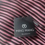 Ming Wang NWT  Pink and Black Striped Side Buttoned Sweater Cardigan‎ Vest Sz M Photo 7