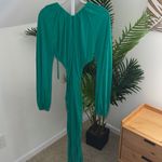 Revolve REBECCA VALLANCE Edie Ruched Tie Waist Cutout‎ Long Bell Sleeve Midi Dress Photo 5