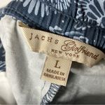 Jachs Girlfriend  Dark Blue Floral Leaf Printed Shorts Large Photo 3