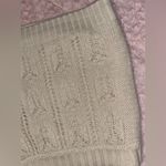 Splendid Ivory Portland Cable Stitch Lined Wool Blend Luxury Sweater Skirt Sz M Photo 5