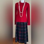 Erika  Red Long Sleeves Turtleneck Zip Up Front Sweater SZ M Photo 3