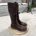 Timberland  Y2K Moorland Hollace Tall Brown Suede Lace-Up Boots Sherpa Lined 7.5M Photo 1