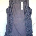Elle Beautiful  HTHR‎ Gray Lace Dress 👗 Size 14 NWT Parisian Polished Photo 0