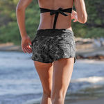 Title Nine Wahine Women’s Swim Shorts - Sashiko | Black/White | Small Photo 0