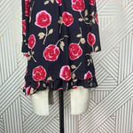 Kate Spade  Hazy Rose Double Layer Top In Black Floral Print Size Small‎ Photo 4