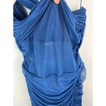 Abercrombie & Fitch Abercrombie Mesh Off The Shoulder Ruched Draped Maxi Dress Formal Evening XLP Photo 4