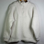 Aerie  Women’s Dream Fleece Sherpa Half Zip Pullover Cream Cozy Minimalist Sz M Photo 0