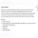 Lulus  Sun Daze Grey Print Cover-Up One Size Photo 5