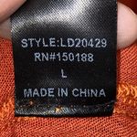 LUNIK  Women's Large V Neck Emboridered Flutter Slit Sleeve Dress Photo 7