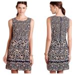 Maeve  Anthropologie Brindille Sheath Blue Floral Dress Size 8 Petite Photo 1