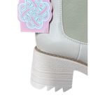 Sam & Libby  Womens 7 Lennon Vanilla Ivory Lug Sole Side Zip Chelsea Boots NEW Photo 3