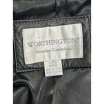 Worthington Vintage Lambskin Leather Tie Waist Belted Jacket Women's Size Large Photo 4
