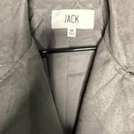 JACK Grey faux-suede moto jacket. Size Medium Photo 2