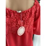 Umgee SIZE S-M DUSTY CORAL Lace Sleeves Off Shoulder DRESS/Tunic NWT Photo 5