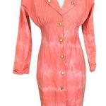 Vintage 70’s does 40’s DIY Peach TieDye Wiggle Dress S Pink Photo 0