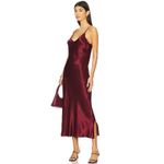Enza Costa Ruby Satin Bias Cut Slip Dress XS New Red Size 0 Photo 2