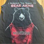 Gildan  Ultra Cotton Montana Bear Arms Graphic Tank Top Black Size Small Photo 1