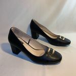 Jones New York  black formal dress shoes size 8M with gold buckle Photo 1