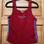 American Eagle Vintage Y2K Logo Sporty Distressed Cropped Tank Top Womens Sz XL Photo 0