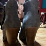 Dusty light blue Gray Ankle Booties with Zipper Detail ladies 6.5 Photo 5