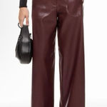 Ronny Kobo Faux Leather Wide Leg Pants Size 4 Photo 0