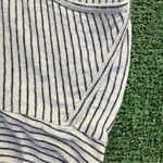 Rag and Bone  Linen Blend blue and white Striped V-Neck Top Photo 2