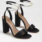 Sam Edelman Yanelli Embellished Ankle Strap Sandals Black Silk Size 8.5 NIB Photo 0